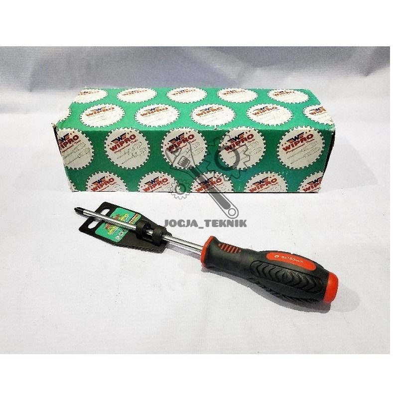 Wipro Obeng Soft Handle Karet Plus Minus 6 × 150MM WPS 007-0606 / Obeng Handle Karet Wipro