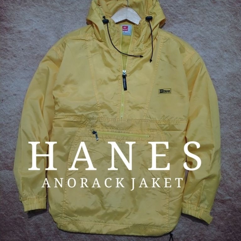 Jaket anorack keren HANES bekas pakai