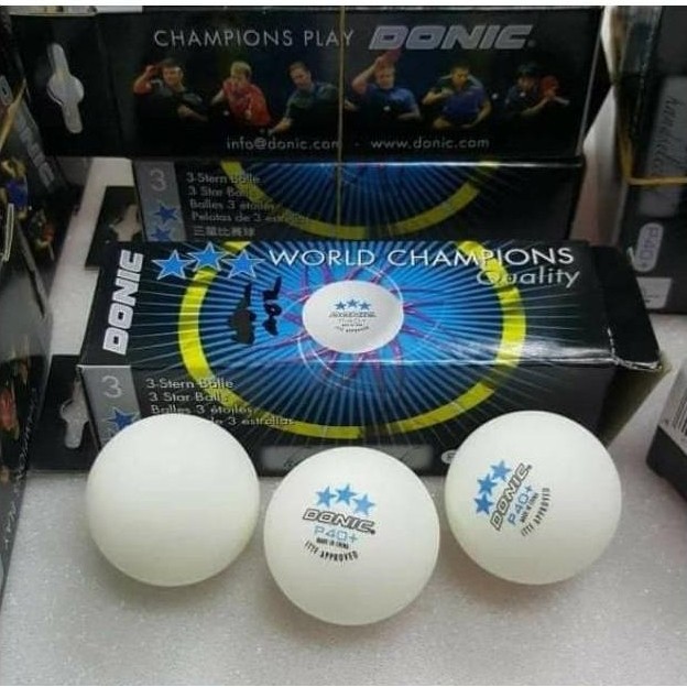 bola pingpong bola tenis meja Donic Balls 3 Star p40+ white DONIC