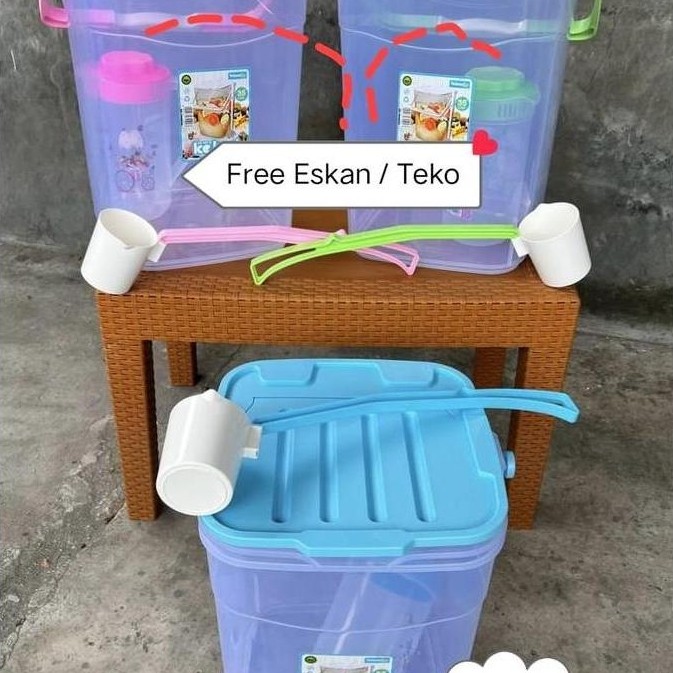 murahstorez- Aquarium es buah plastik 30 liter - tempat es buah - kotak es buah Diskon