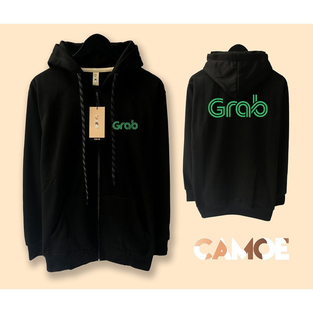 Jaket Hoodie Zipper Grab logo