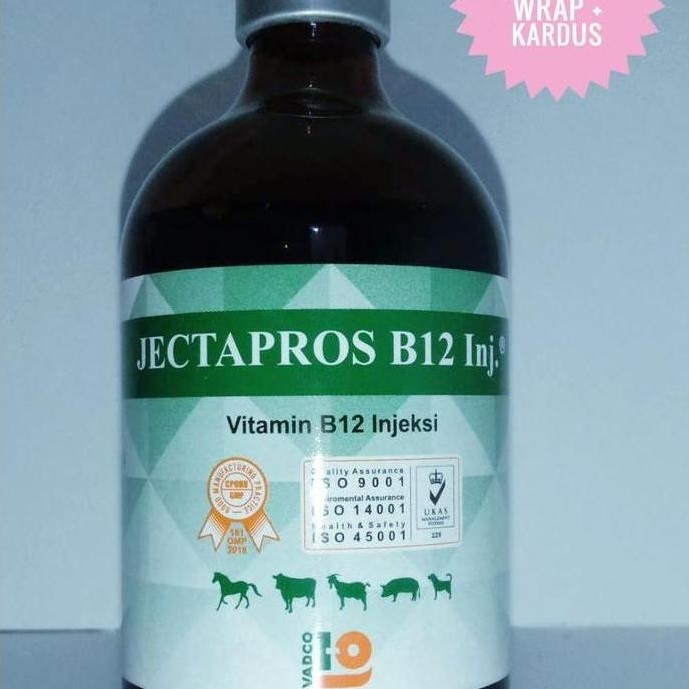 JECTAPROS B12 100 ml vadco - vitamin b12 hewan ternak SEPERTI JECTAVIT