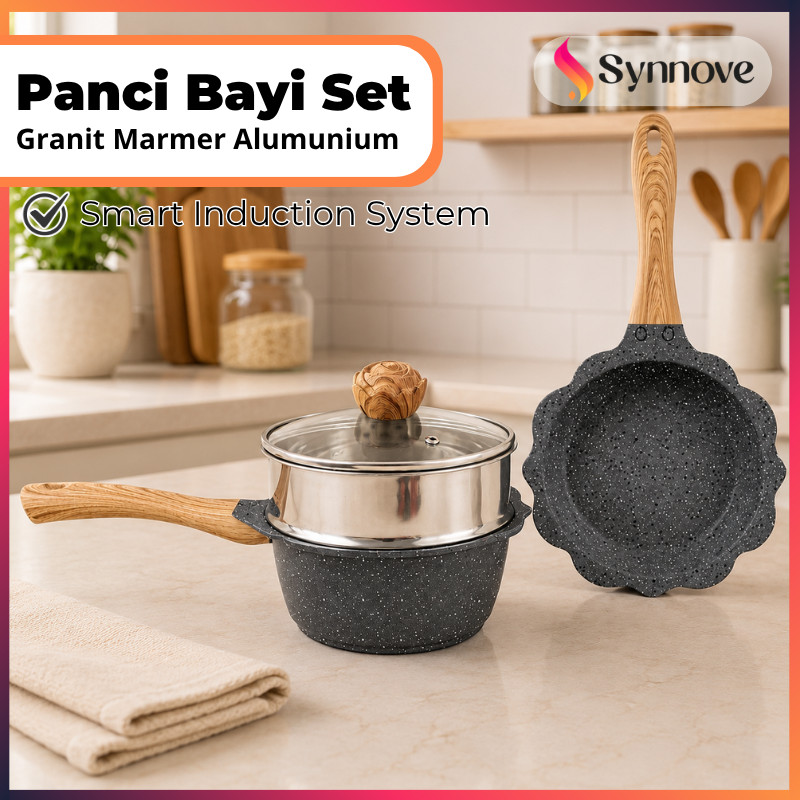 Panci MPASI Full Set Granite Die Cast Baby Food Maker MPASI Peralatan Bayi Panci MPASI Bayi Set