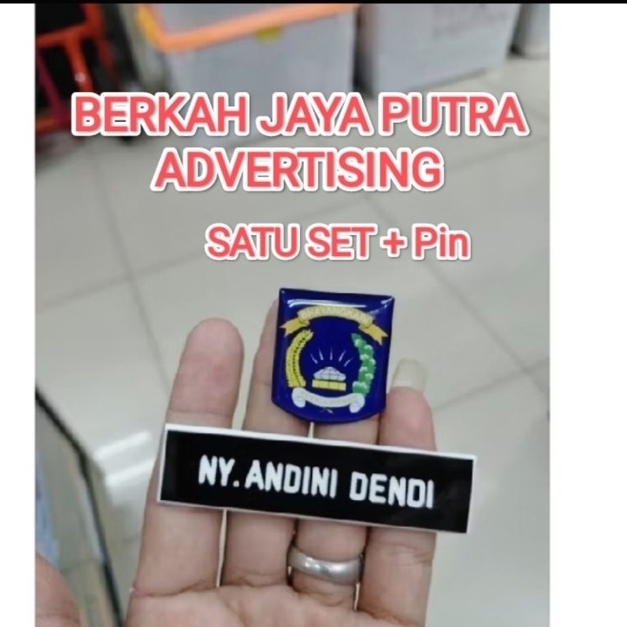 Papan Nama dada Satu set Pin Bhayangkari Ekslusif