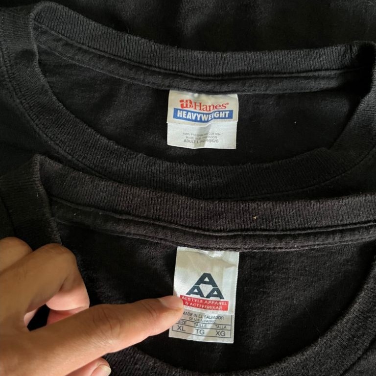 kaos polos aaa & hanes