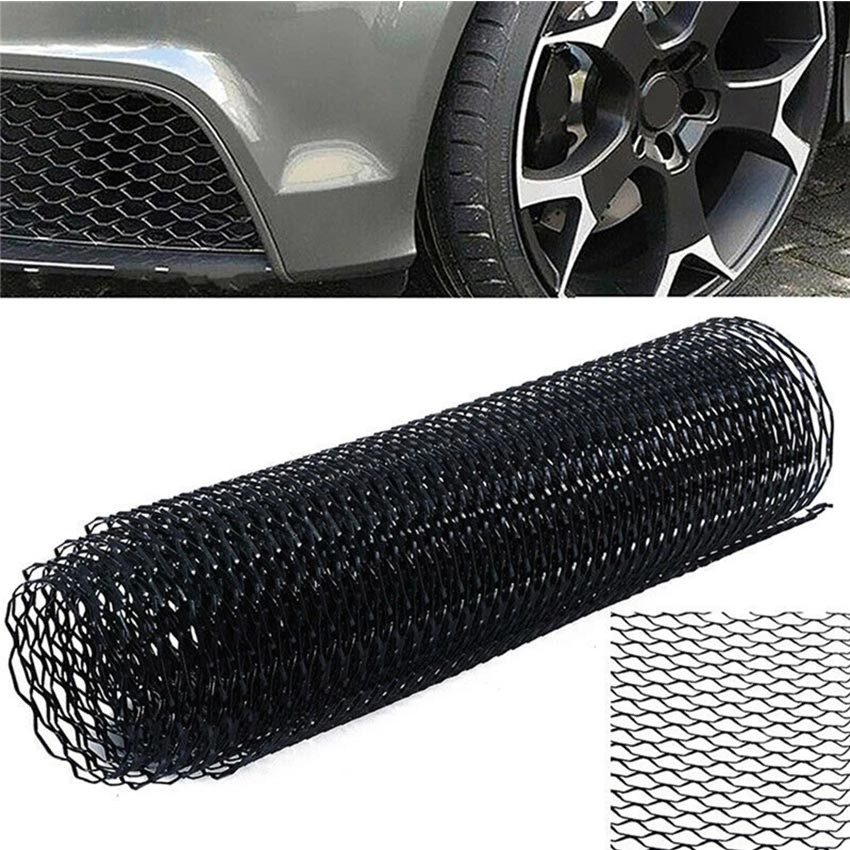 Jaring Grill Bumper Mobil Ram Alumunium Hitam Sarang Lebah Pelindung Radiator Intercooler