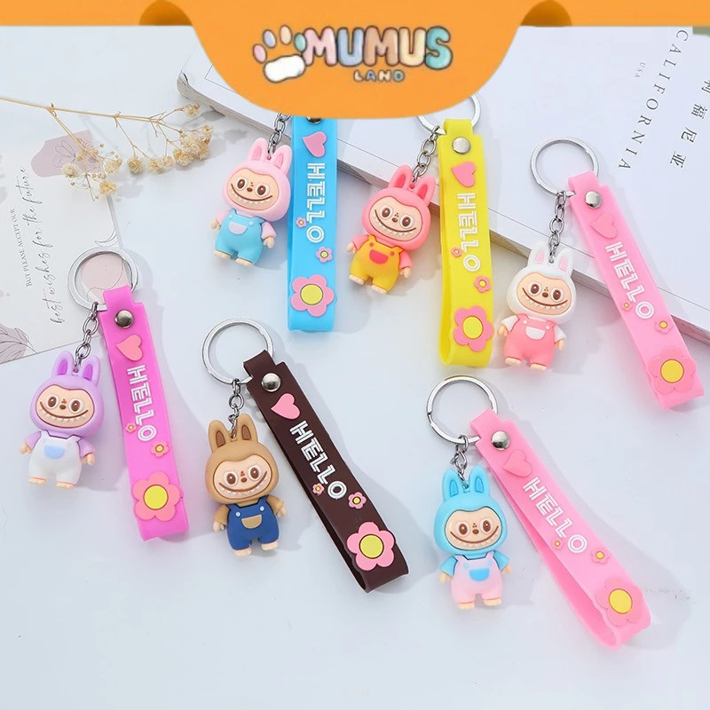 Gantungan Kunci Karakter Labubu Baju Monyet Lucu Keychain Gantungan Tas