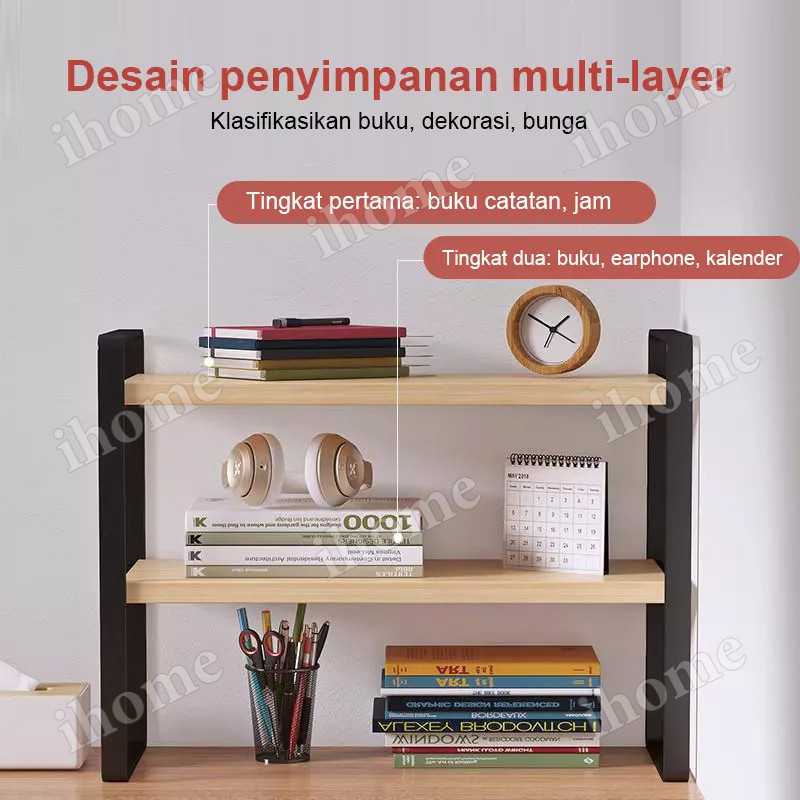Rak Meja Stationery Desktop Storage Rak Buku Desktop Rak Dapur Desktop Rak Serbaguna Desktop