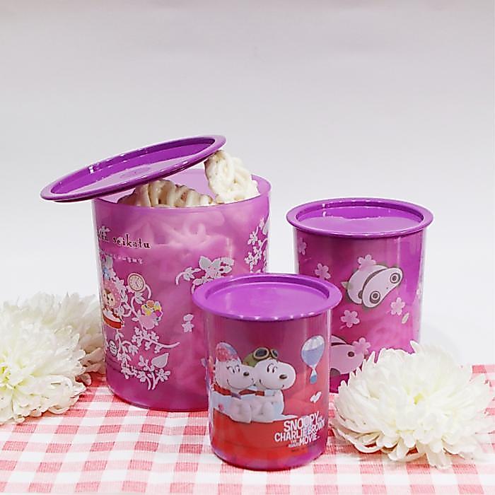 Calista Odate Motif Colour Set (3 Pcs) / Toples Plastik / Tpl Beranak - Ungu