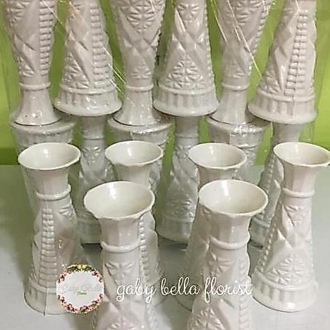 Pot gading pot melamin pot bunga vas putih pot bunga  plastik