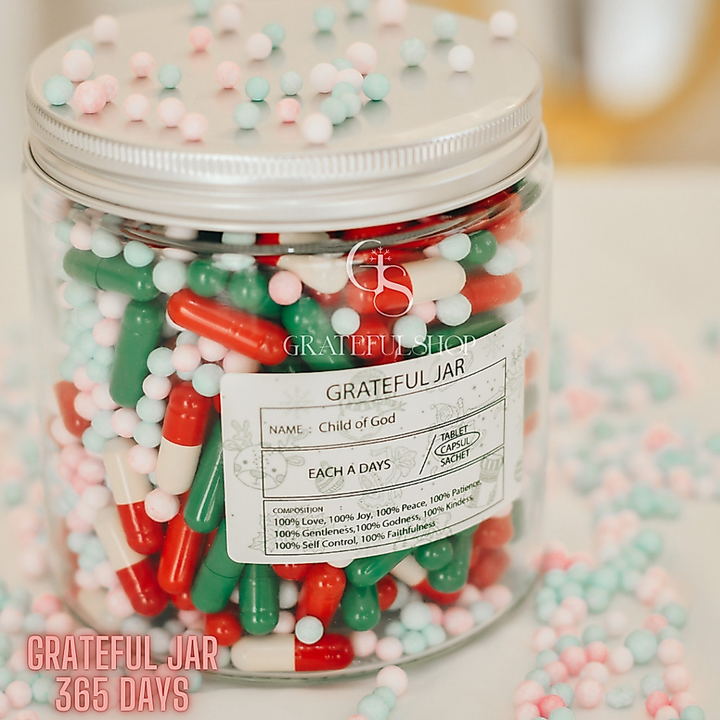 Grateful Jar 365 Paket 365 Kapsul Ayat Alkitab Harian Bahasa Indonesia untuk Hafalan dan Hadiah Days