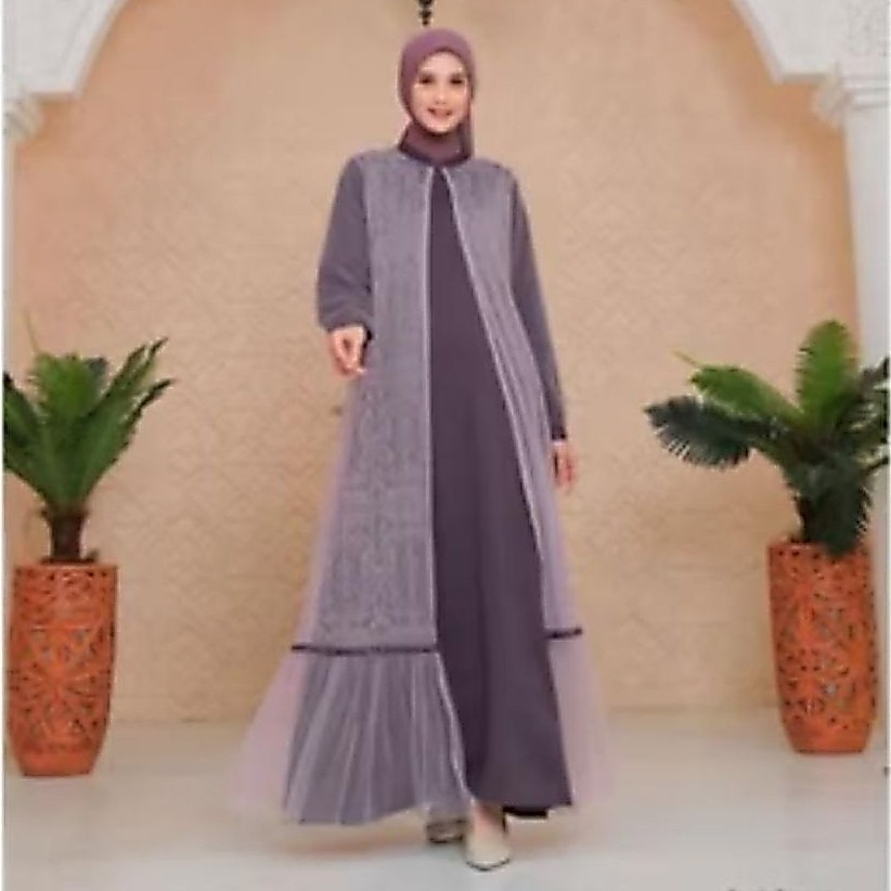 KEKE AQMARE (deep mauve) series - gamis dewasa lebaran 2026