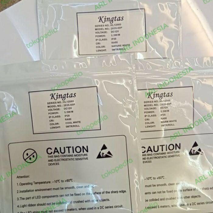 Kingtas Strip Led 2835 60Led Led strip 12v DC 3000k 4000k 6000k - 4000K