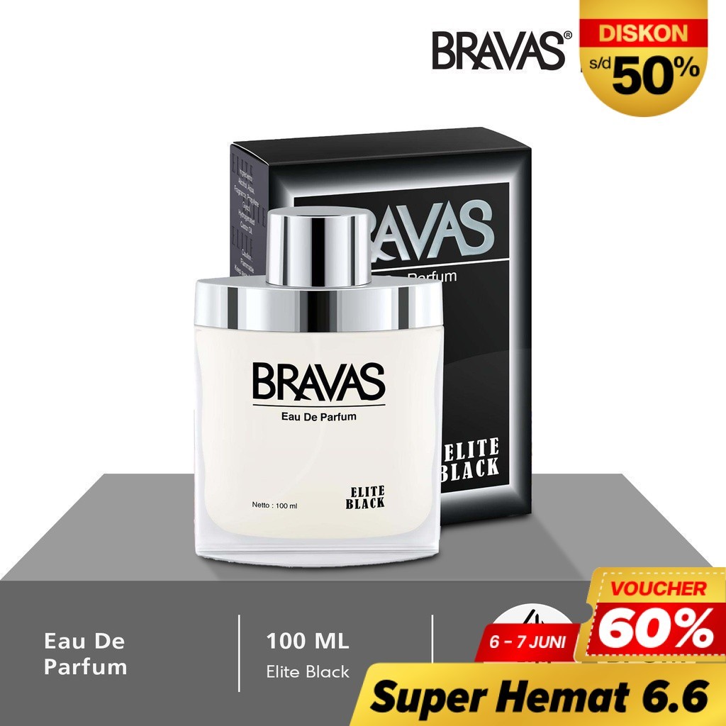 BRAVAS Parfum Pria ELITE 100 ML Eau De Parfum HALAL Perfume Spray Besar Lelaki EDP Ori