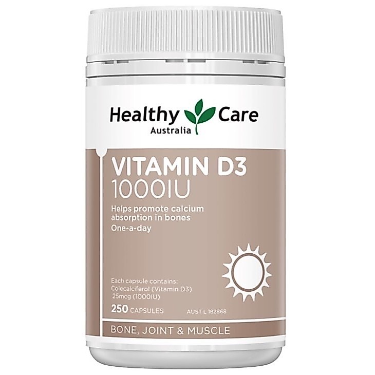 Healthy Care Vitamin D3 1000IU 250 capsules