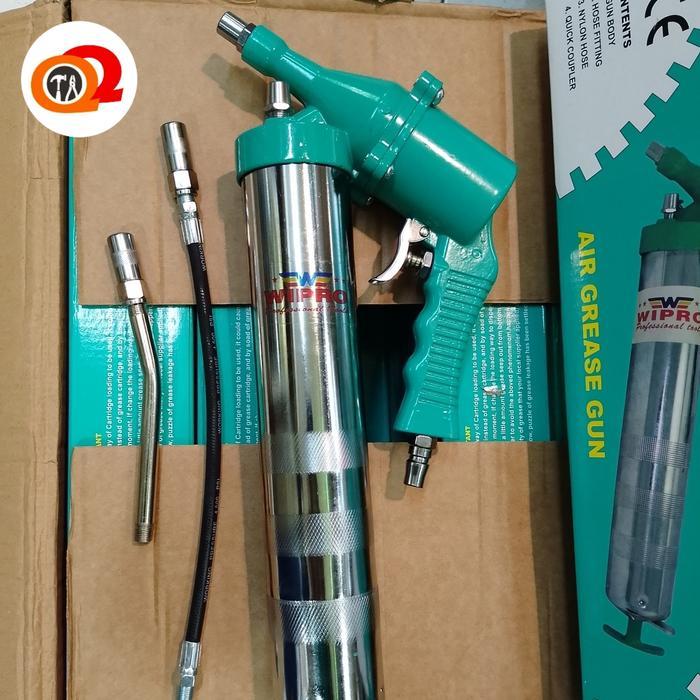 Wipro Pompa Grease Angin Kapasitas 400 cc Tekanan 90 psi hingga 4.200 psi Alat Stempet Grease Gun