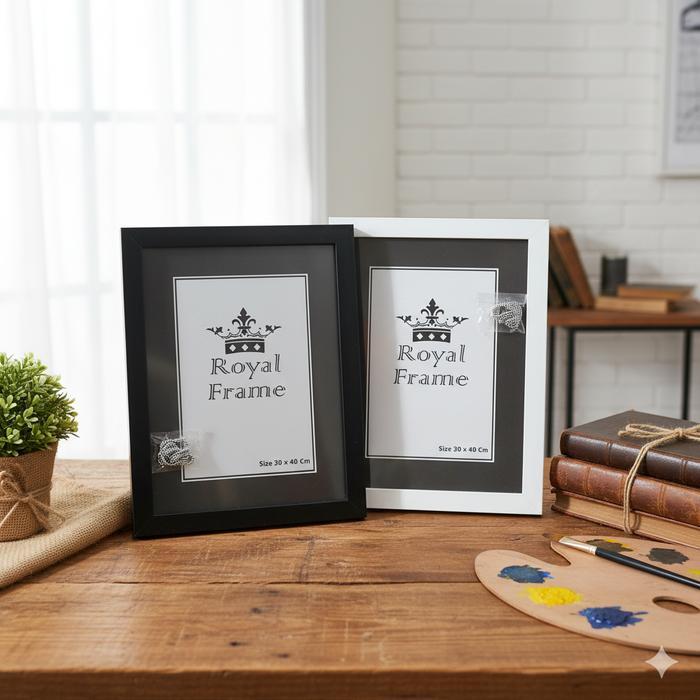 Frame Foto / Bingkai / Figura 12 R Tipe Minimalist - Putih