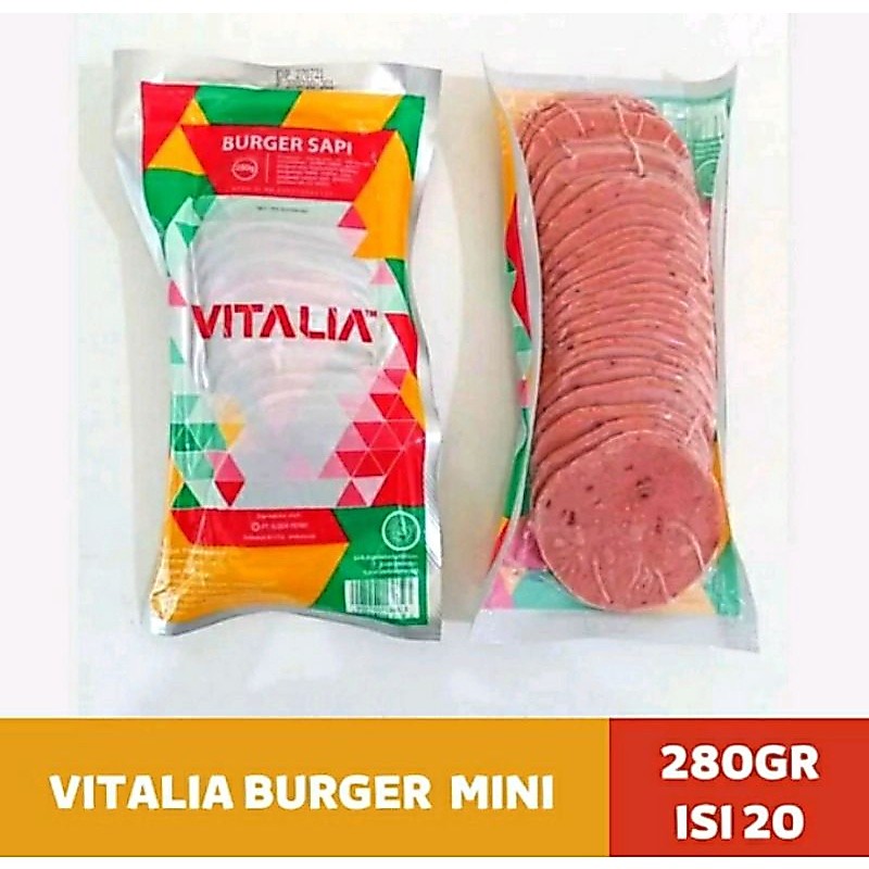 BEEF BURGER daging burger VITALIA isi 20