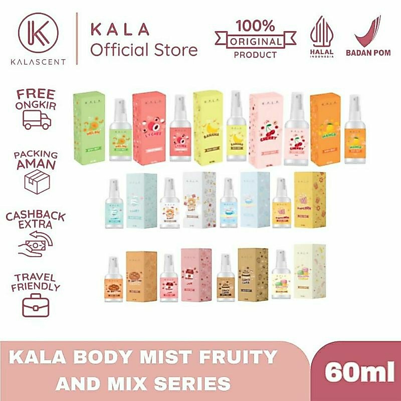 KALA BODYMIST PARFUM 60 ML / BODYMIST KALA / BODYMIST KALA COTTON CANDY