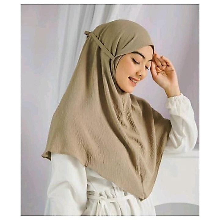 Jilbab Bergo Crinkle Airflow | Hijab Bergo Crinkle Premium | Khimar Crinkle | Kerudung Bergo Maryam 