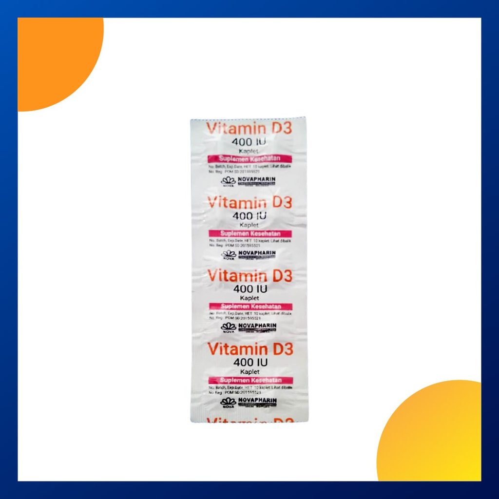 Vitamin D3 Novapharin 400 Iu Strip 10 Kaplet