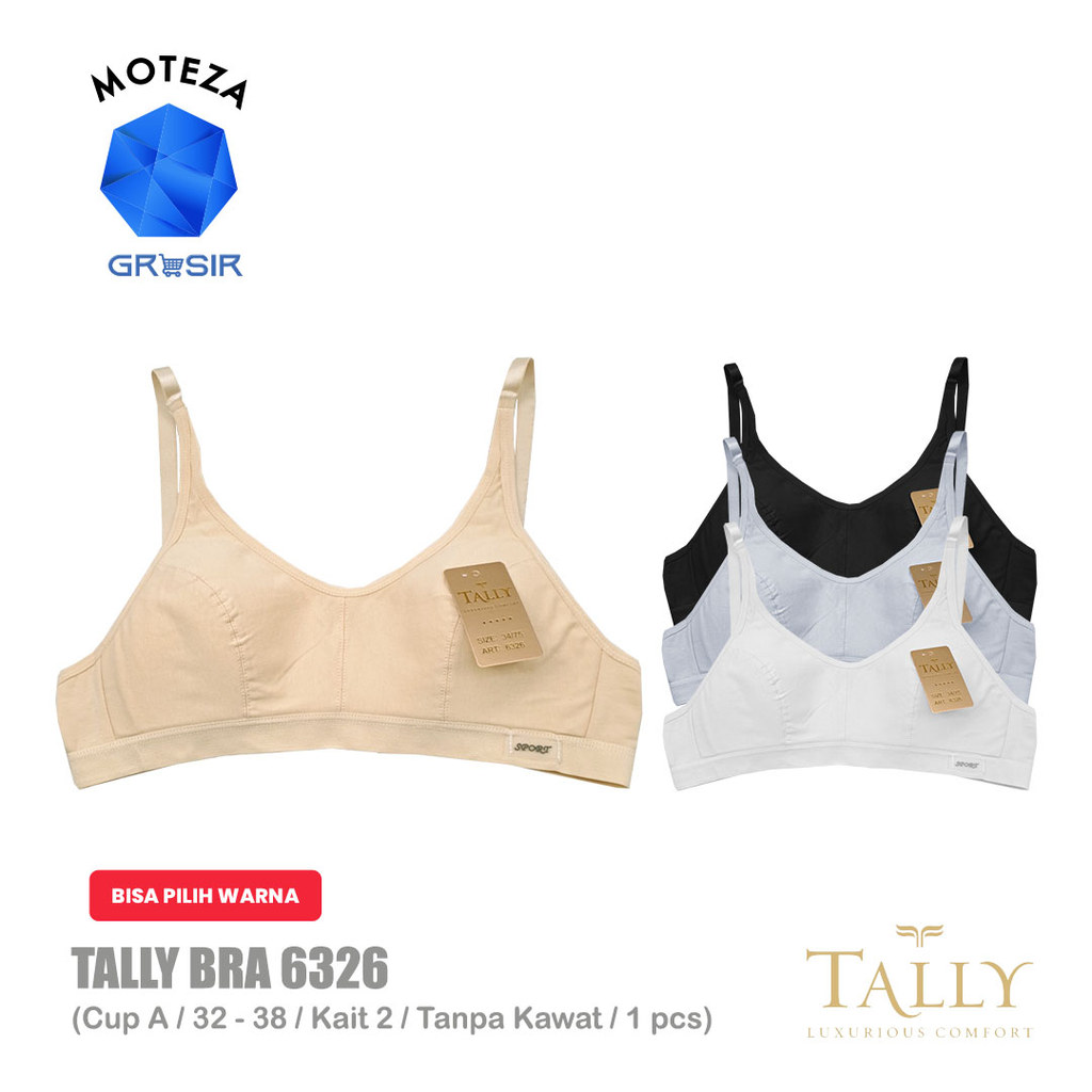 GROSIR [Min 6pcs] Tally 6326 BRA BH Remaja ABG Teen Anak Perempuan Remaja I Tanpa Kawat I Busa Tipis