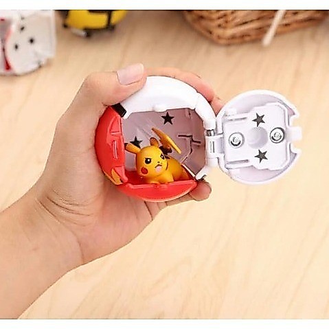 Bola Pokemon Pokeball Lempar isi Figurin Pikachu Pokemon