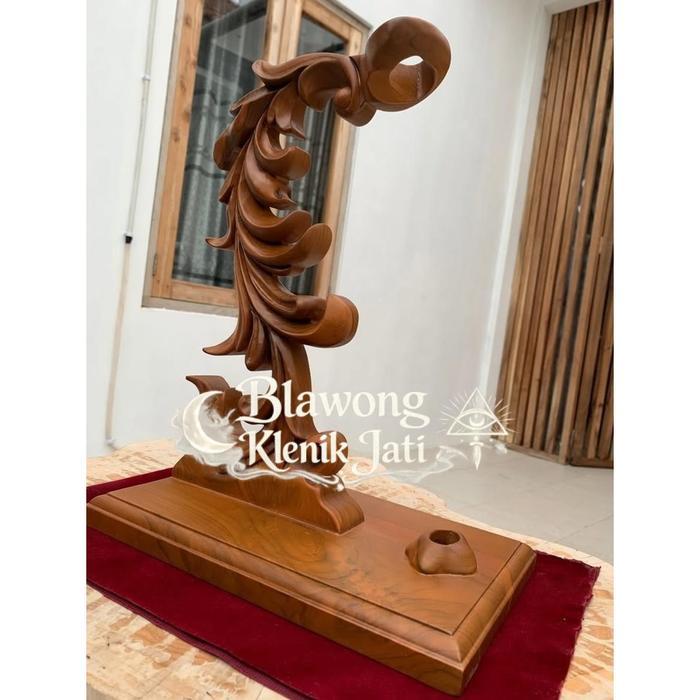 blawong Blawong Keris Minimalis Ukir Klasik | Dudukan Keris Kayu Jati Awet