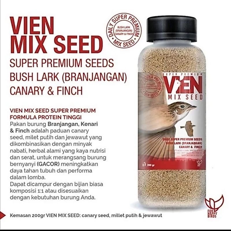 VIEN SEED SUPER PREMIUM BOTOL MERAH vien mix seeds branjangan