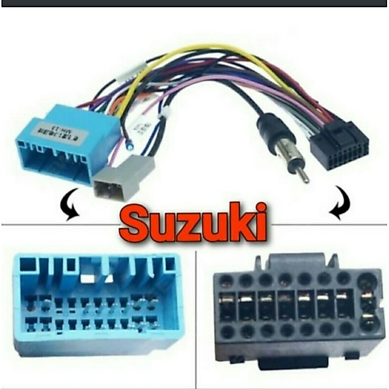 Kabel Soket Double Din Head Unit Android Pnp Mobil Suzuki