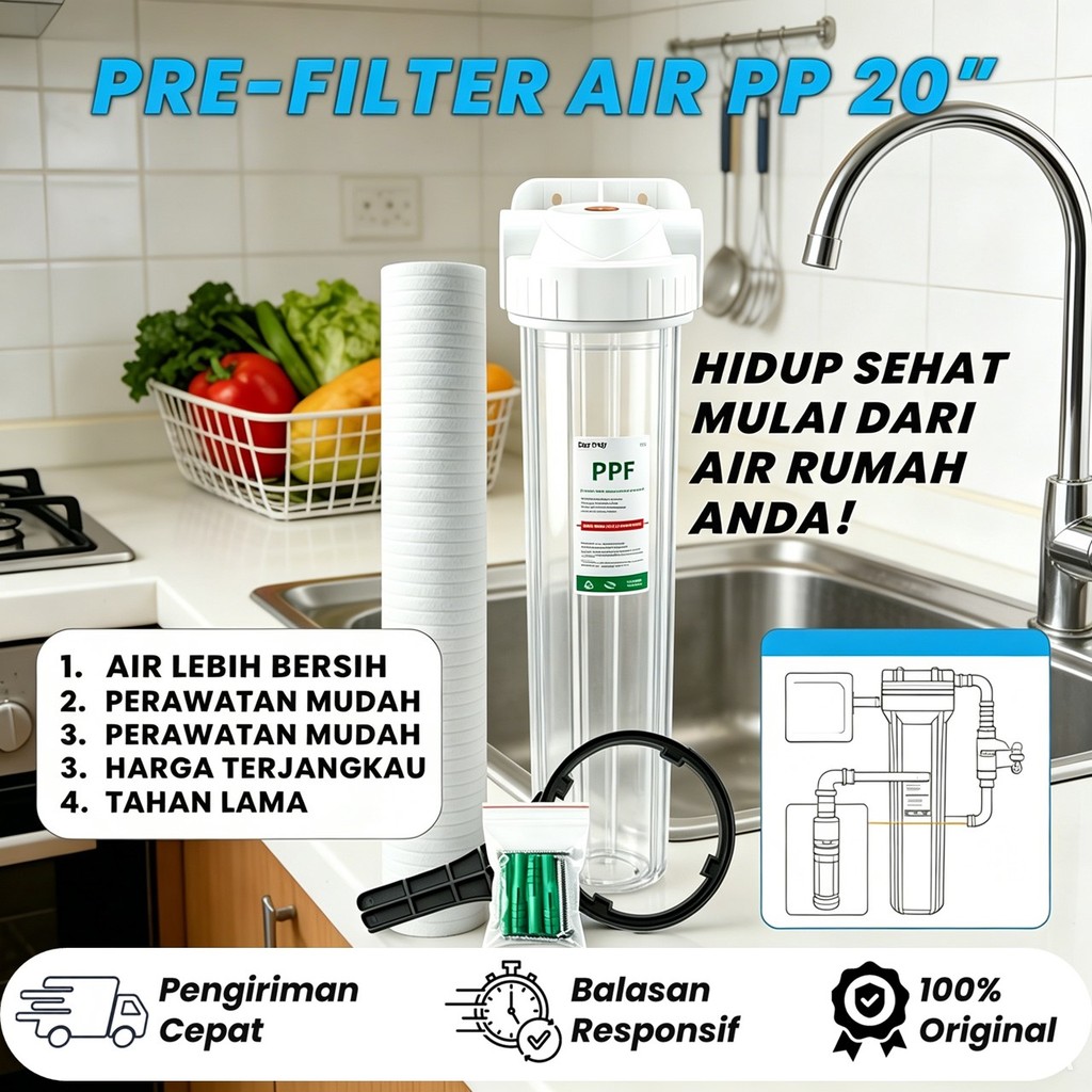 HOUSING FILTER AIR  20" + Filter PPF 5 Micron