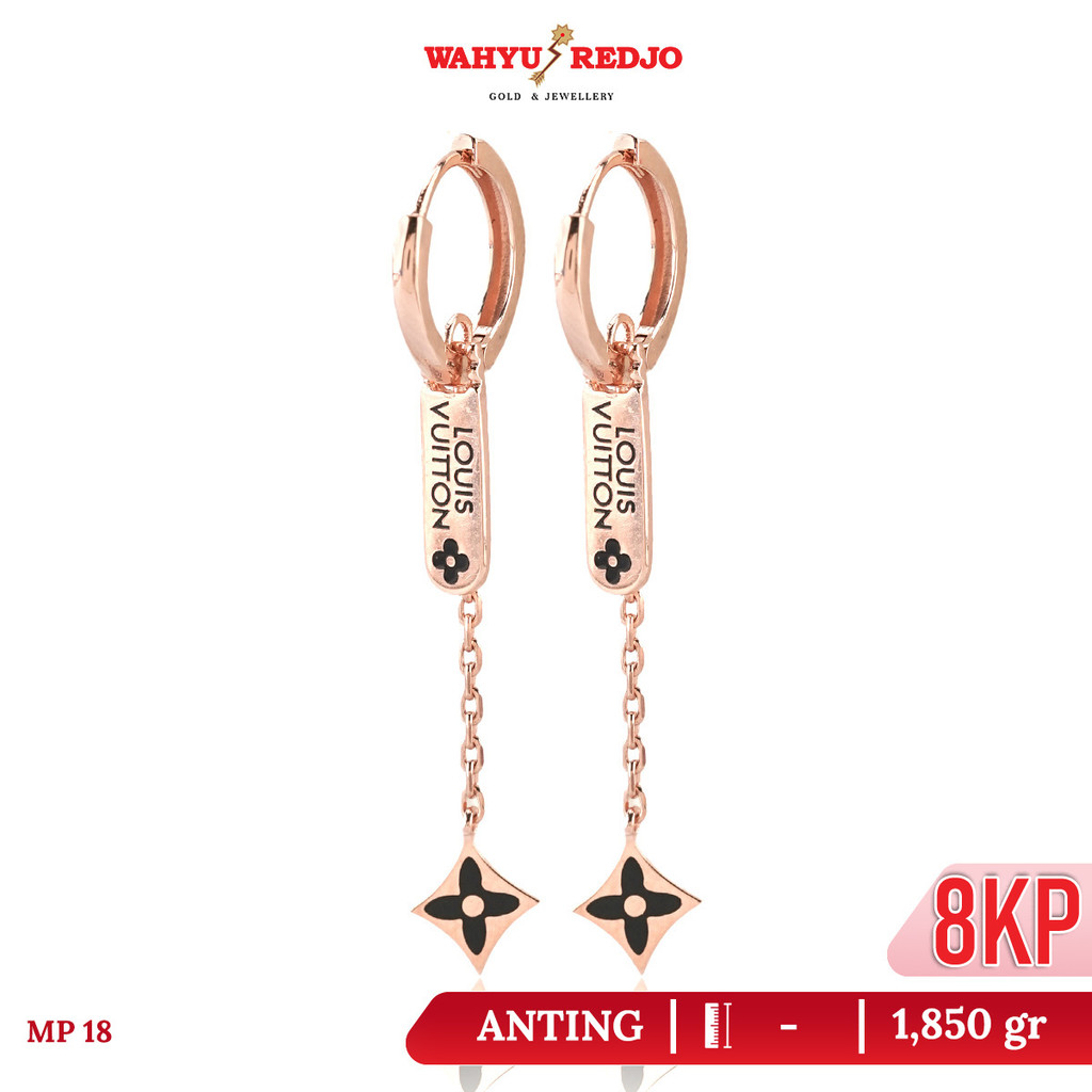 Anting-Anting Emas Juntai 8KP Rosegold Wahyu Redjo AN-8KP-31938562-PMR
