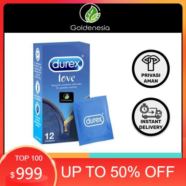 privasi Aman Kondom Durex Love - Isi 12  * DA Ready Stock [ Bisa COD]