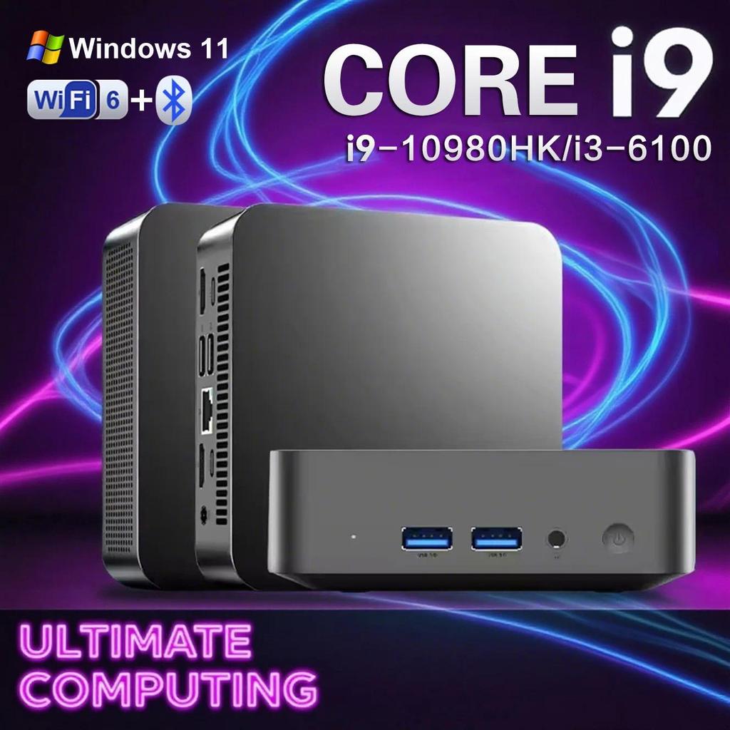Mini PC Computer Windows 11 Pro Core i9 10980HK i3 6100 32GB RAM 1TB 2TB SSD  Gaming Computer 4K 60H