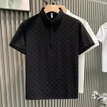Kemeja Polo Pria/Fashion Shirt Breathable Youth Slim Lapel Short Sleeve Men/Batik Tops Import  kaos 