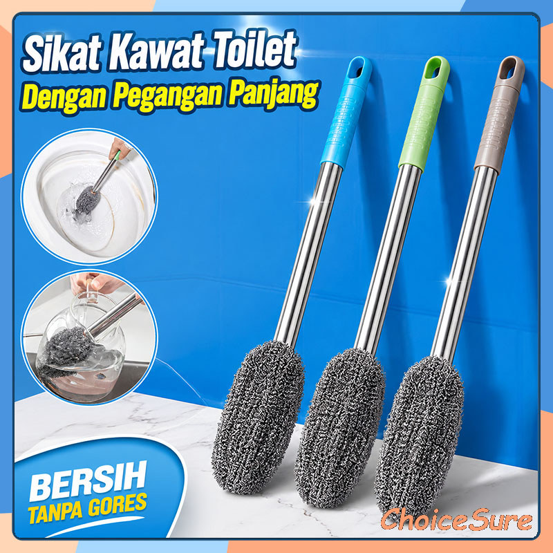 Sikat Kawat Gagang Panjang / Sikat Toilet Kawat / Sikat Kawat Toilet Dengan Pegangan Panjang / Tidak