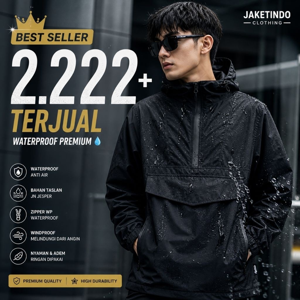 spesialize jacket Jaket Pria Cagoule Polos Saku Doraemon premium stylee