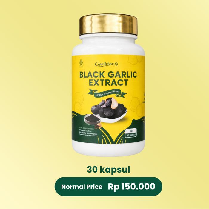 Garlicious Black Garlic Extract organik 60 kapsul - Suplemen Kesehatan dengan 7X Lebih Tinggi Antiok