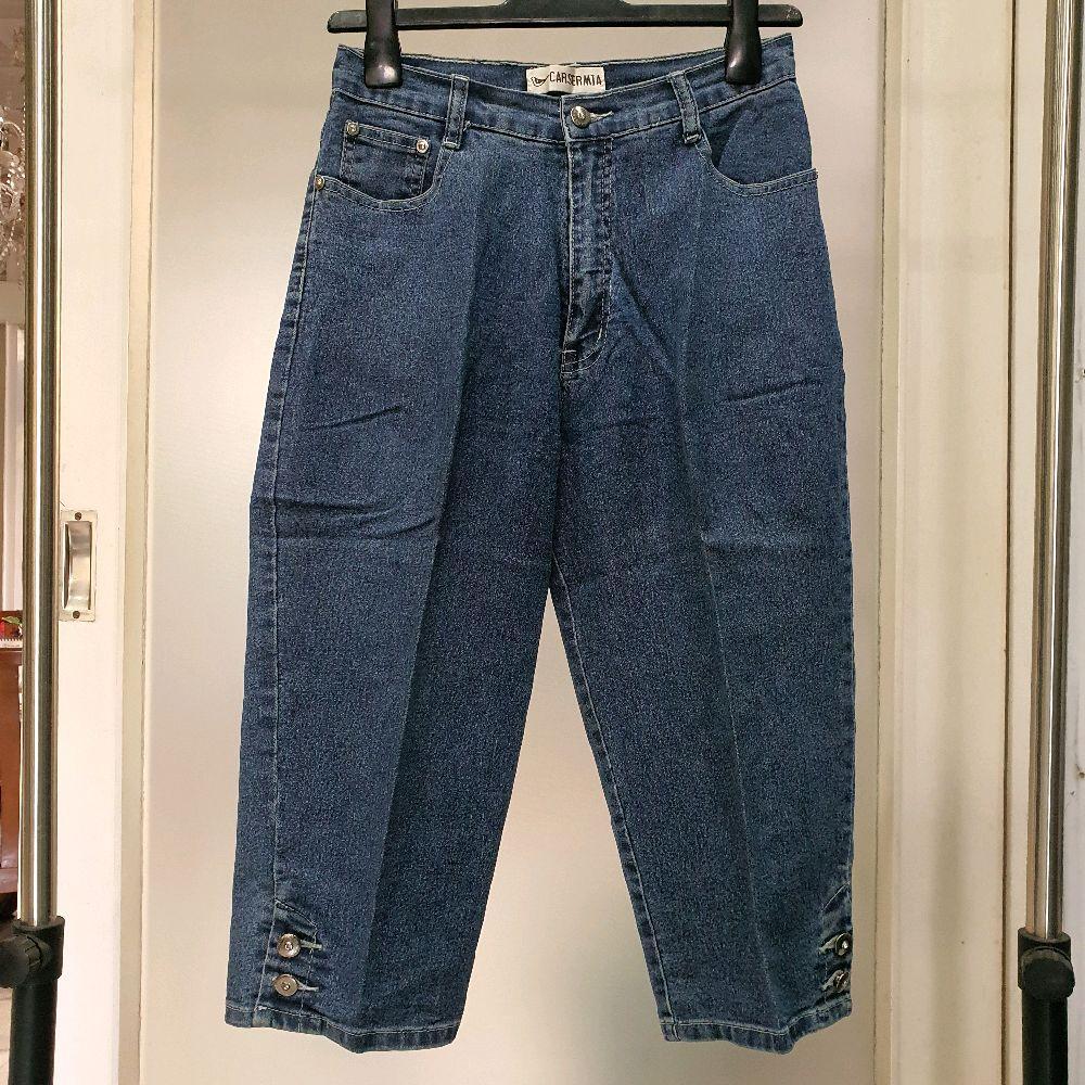 AC celana jeans 3/4 wanita carsermia biru size M preloved second bawahan cewek dewasa remaja casual 