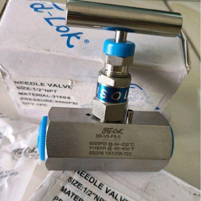 NEEDLE VALVE 1/2" SS316 6000PSI FD LOK