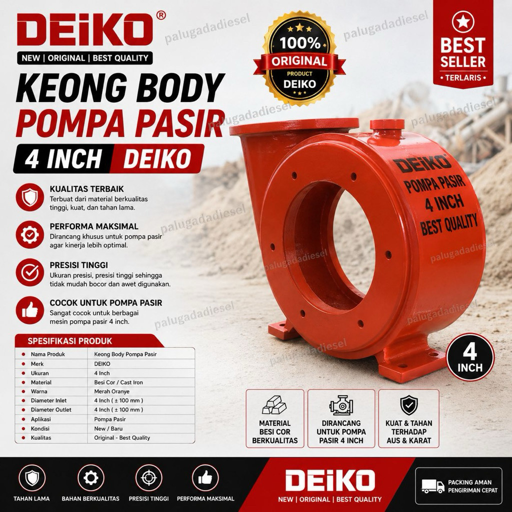 KEONG BODY POMPA PASIR 4INCH DEIKO NEW ORIGINAL Best Seller