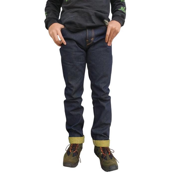 GoldSkull celana jeans 16 oz denim selvedge accent Slim straight cut - 30, 15 oz
