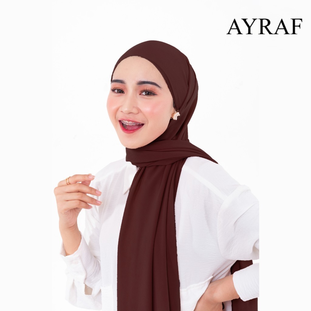 Pashmina Ceruty Babydoll Premium Hijab Wisuda Kondangan Elegant Hijab Ceruty Babydoll Jumbo Soft Pre