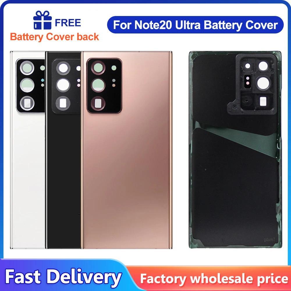 For Samsung Note 20 Ultra Battery Back Cover Glass Panel Rear Door Adhesive Replace Housing Case Com