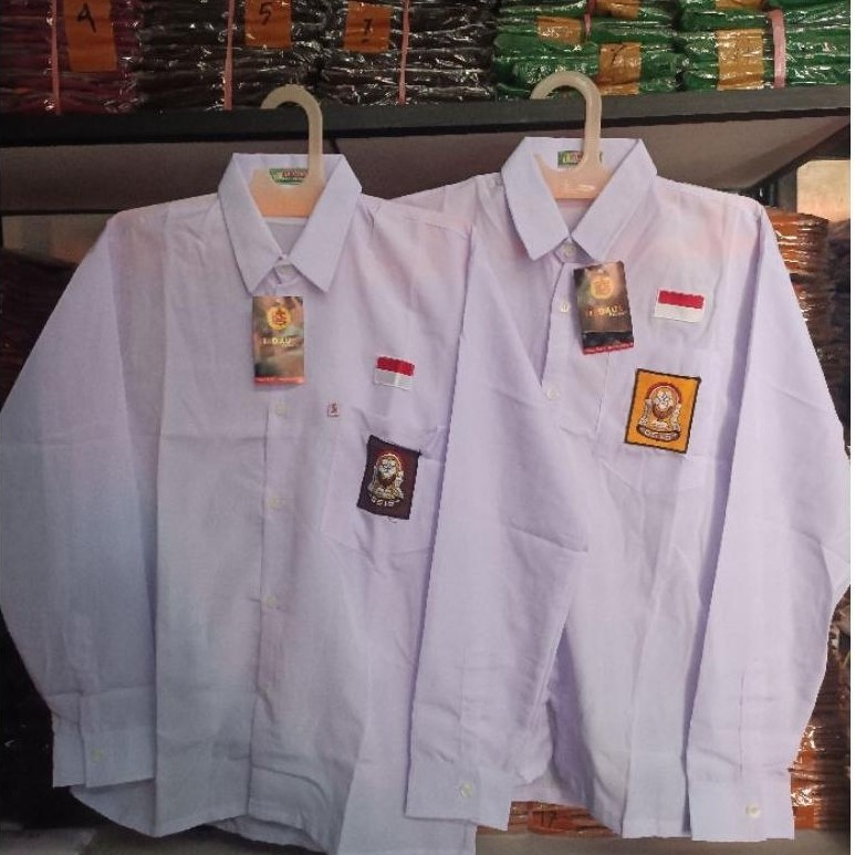 Free Ongkir Seragam Sekolah/Baju Putih Lengan Panjang Anak Sekolah/Kemeja Putih Lengan Panjang Smp&S
