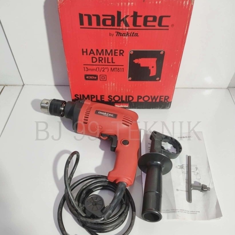 MAKTEC HAMMER DRILL 13MM MT811 BOR BETON HAMMER DRILL kardus merah
