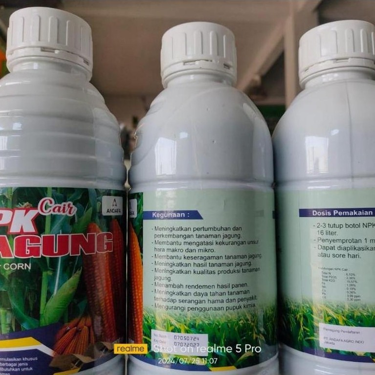 Promo Cod Pupuk Npk Jagung 1 Liter Npk Cair Jagung Andafa Pupuk Cair Terbaik Pupuk Daun Jagung Ijo R
