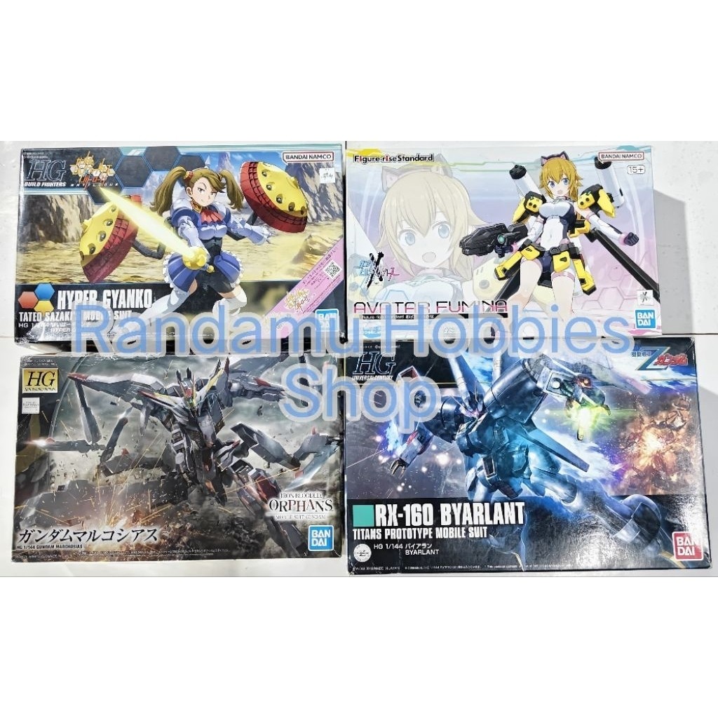 HG Gundam Marchosias, Figure Rise Standard Avatar Hoshino Fumina, Hyper Gyanko, & Byarlant [Bandai] 