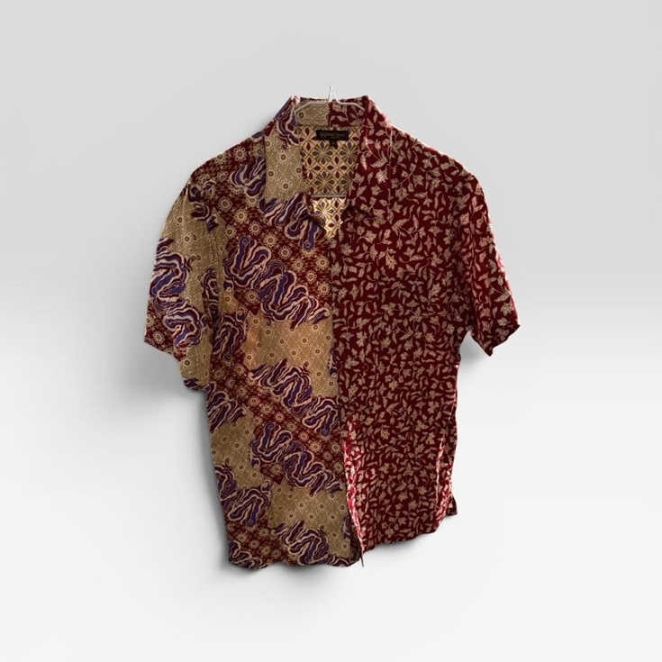 (PRELOVED) Kemeja Batik Pria Lengan Pendek