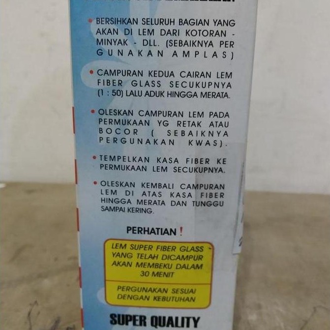 Lem Penambal Tangki Air Bocor Lem Toren Tangki Motor Resin Set Nuri